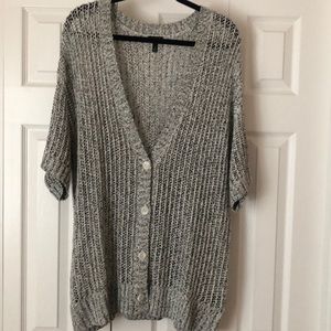 Loose knit button down cardigan